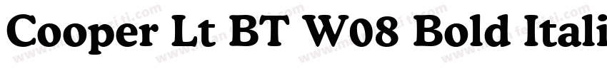 Cooper Lt BT W08 Bold Italic字体转换